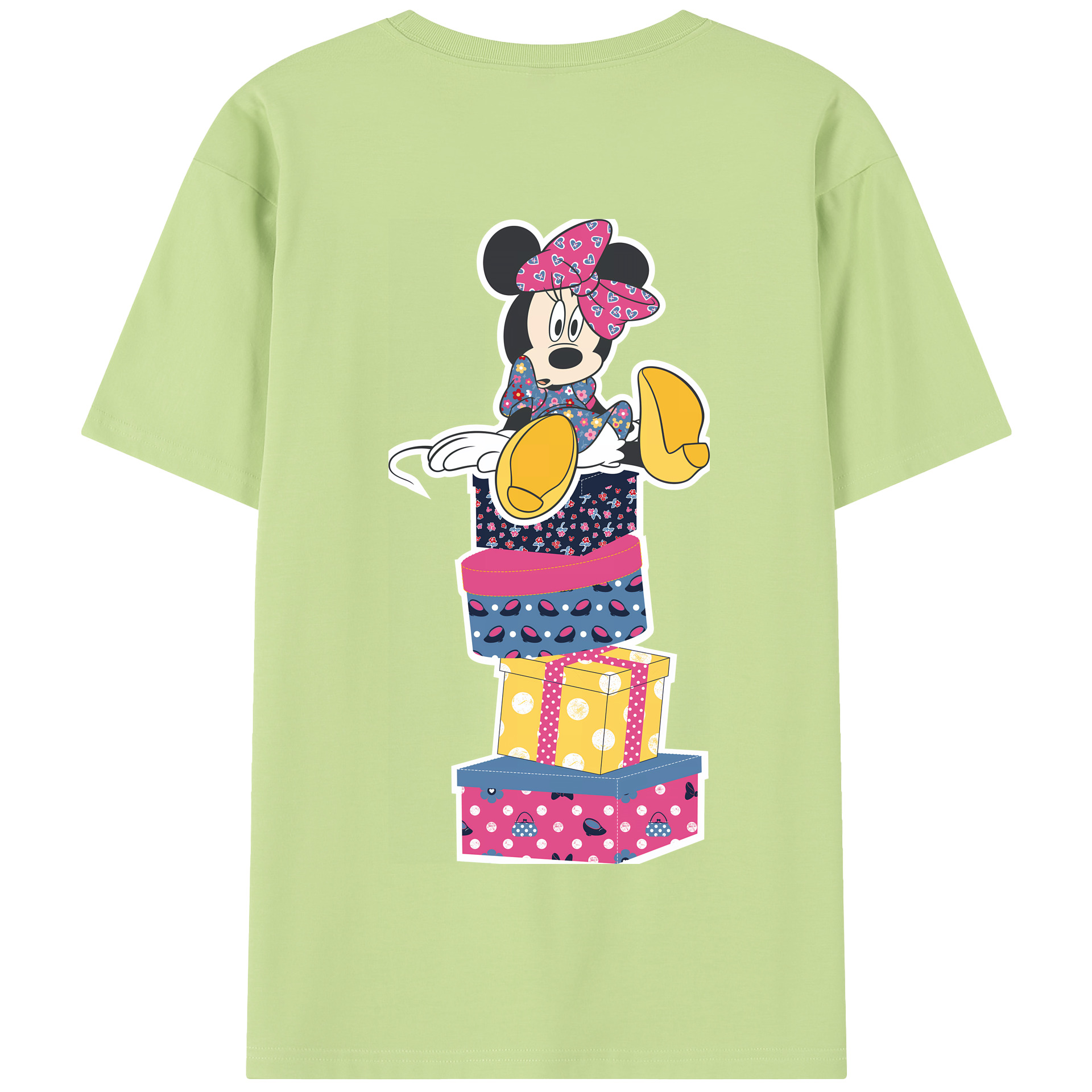 （画像用） ミッキーマウス Mickey Mouse 綿100％半袖Tシャツ（背面プリント）